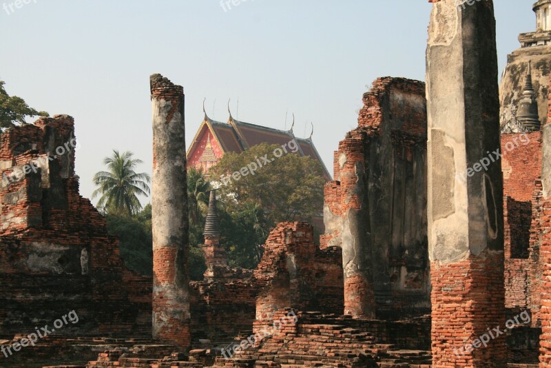 Thailand Ayuttaya Temple Free Photos