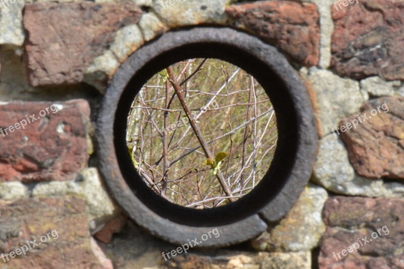 Wall Bricks Opening Free Photos