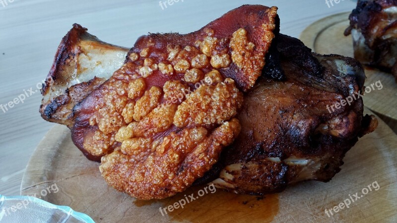 Haxe Roast Leg Of Pork Grill Crispy Eat