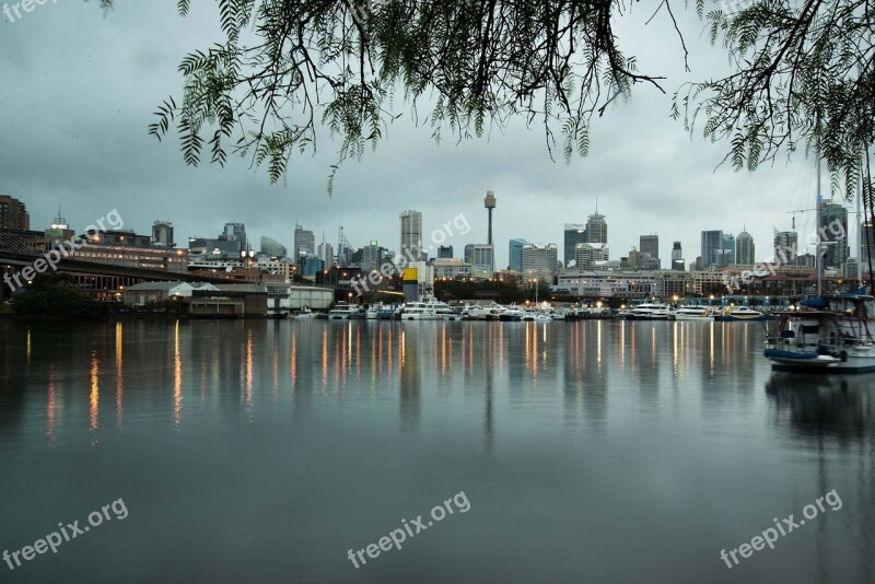 Glebe Point Sydney Australia Boats Dawn