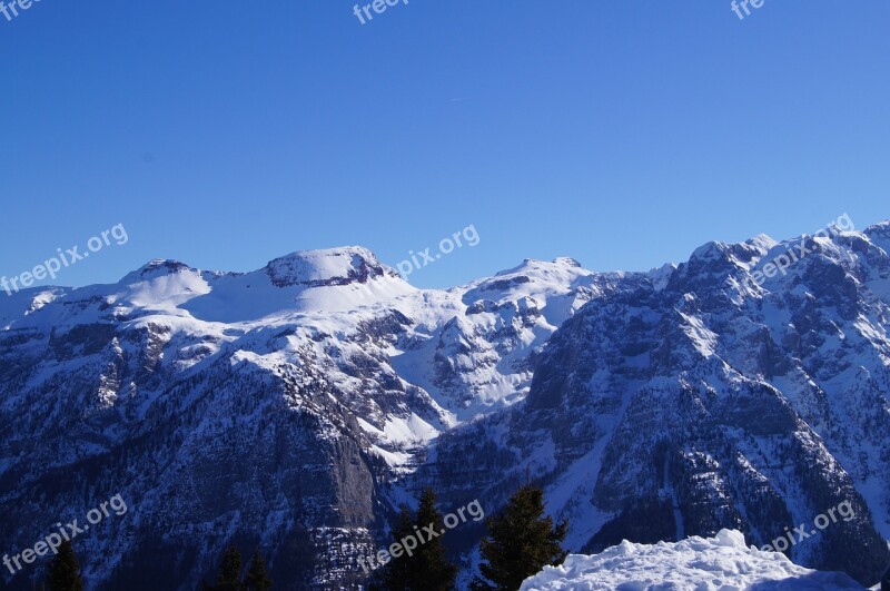 Mountains Winter Italy The Alps Free Photos