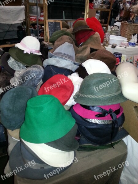 Market Flea Market Second Hand Hats Sales