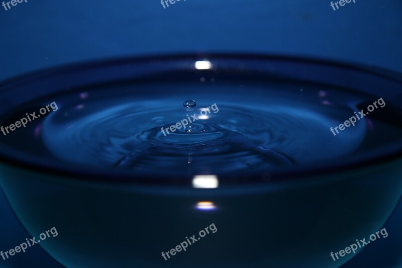 Water Drop Splash Glass Water Surface