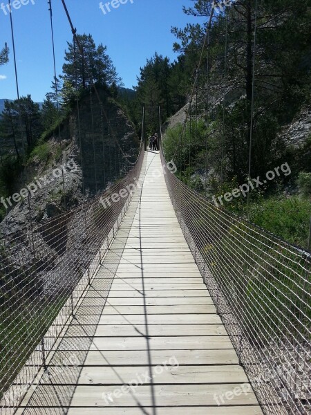 Bridge Suspension Bridge Path Free Photos