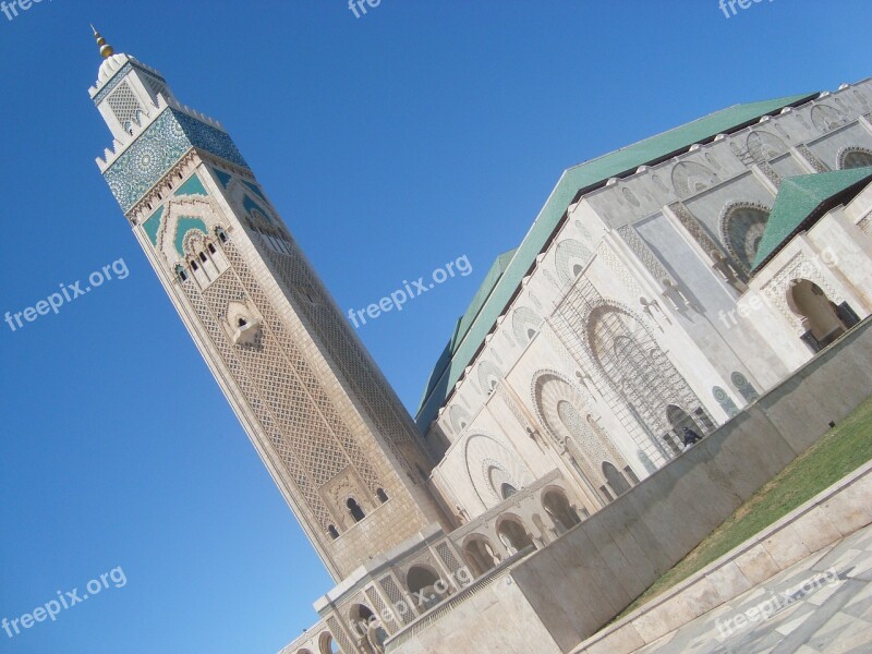 Mosque Casablanca Morocco Africa Hassan Ii