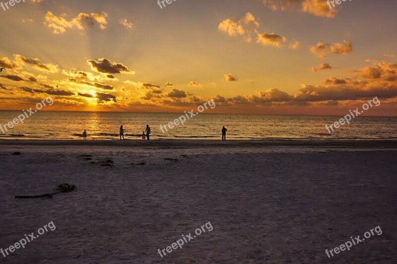 Indian Rocks Beach Florida Sunset Gulf Of Mexico Seascape