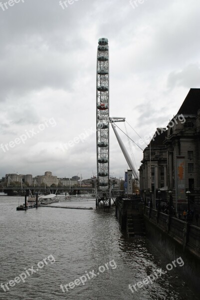 London The London Eye England Ferris Wheel View