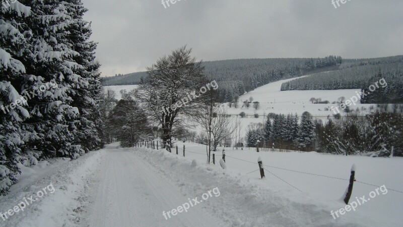 Winterberg Snow Landscape Winter Germany