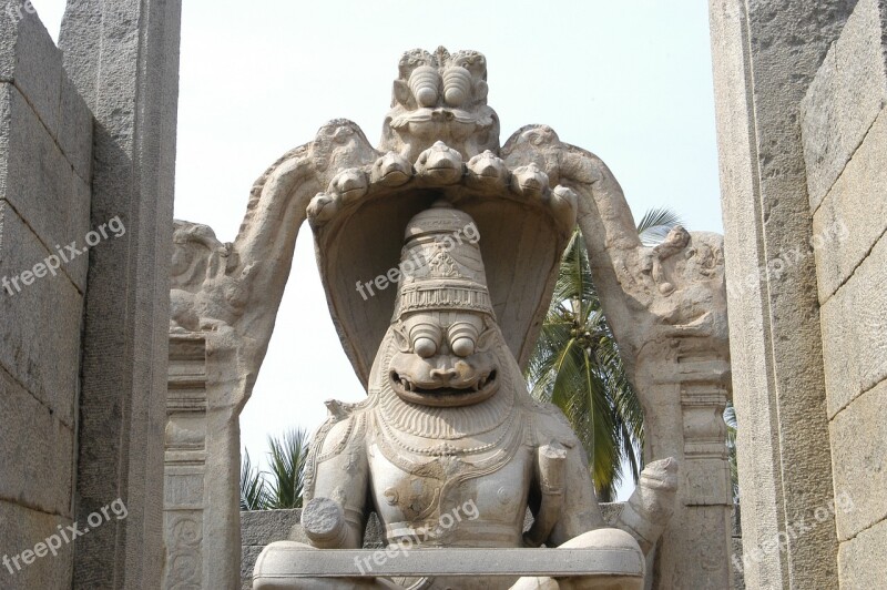 Hampi Temple Figure Statue Stone