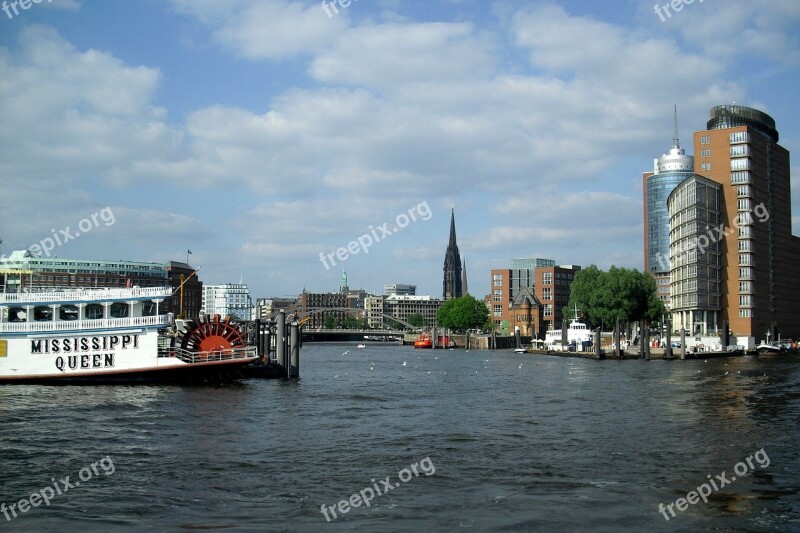 Hamburg Port City Elbe Harbour Cruise Missisippi Queen