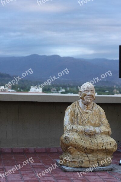 Buddha Statue Wood Spiritual Zen