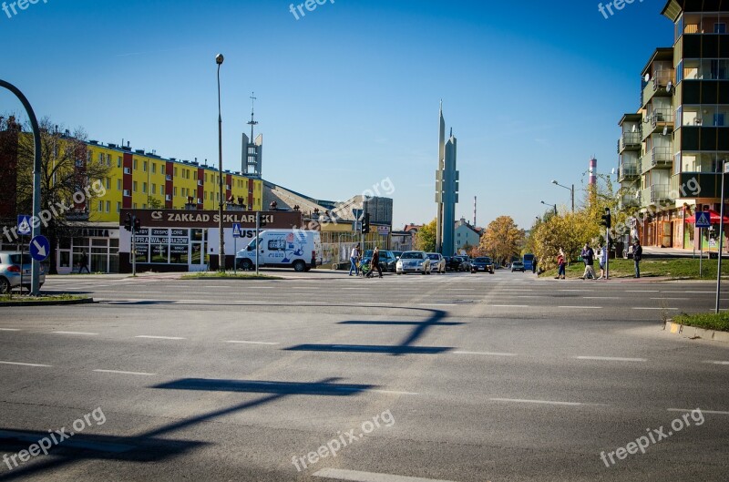 Street City Kielce Tower Church