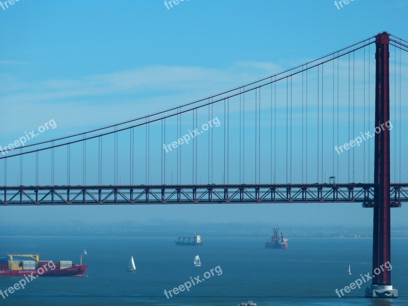 Ponte 25 De Abril Bridge Lisbon Bridge Of 25 April Tejo