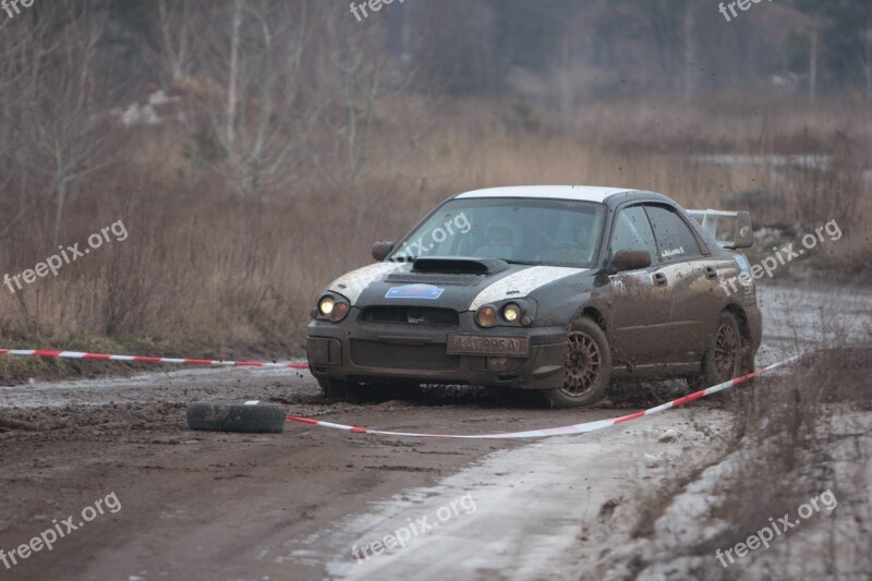 Rally Racing Auto Road Car