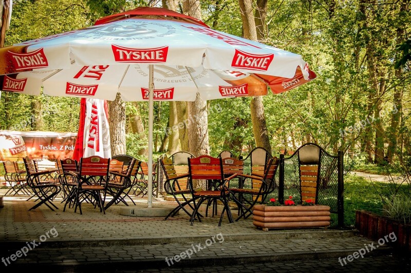 Restaurant Garden Beer Tyskie Umbrella