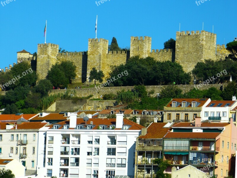 Lisbon Lisboa Portugal Castle Fortress