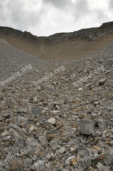 Gravel Rubble Macadam Stones Mountain