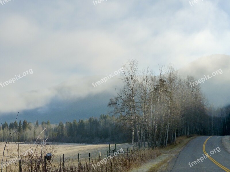 Early Morning Sunrise Clouds Canim Lake British Columbia