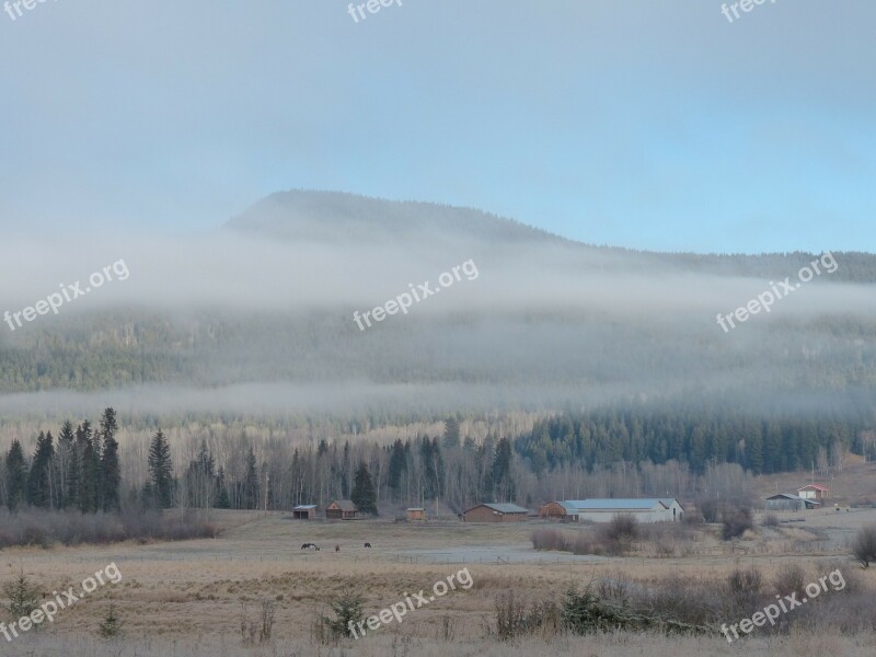 Early Morning Sunrise Clouds Canim Lake British Columbia