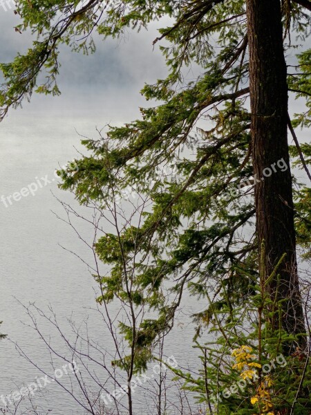 Early Morning Sunrise Clouds Canim Lake British Columbia