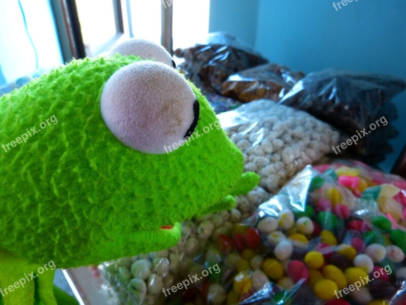 Kermit Frog Shopping Candy Delicious