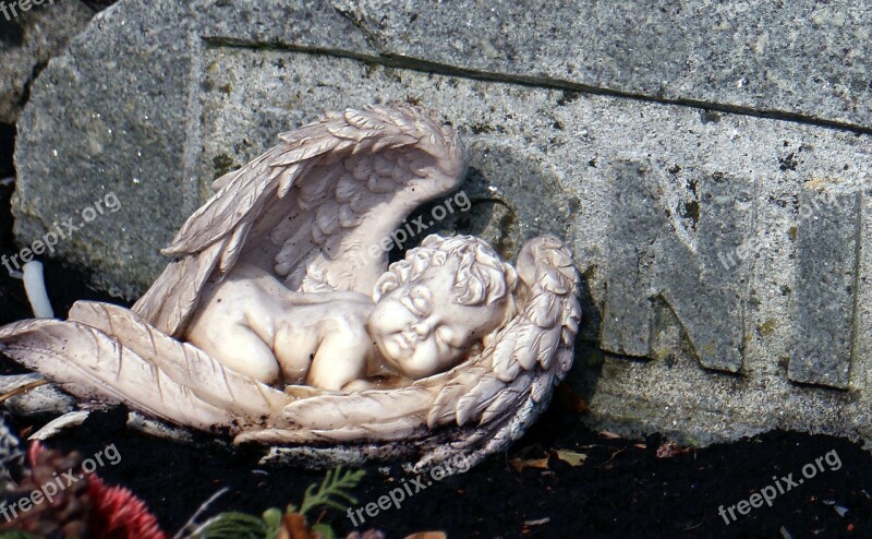 Angel Figure Faith Sculpture Sleeping