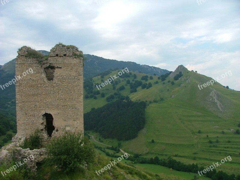 Transylvania Rimetea Castle Ruins Nature Forest