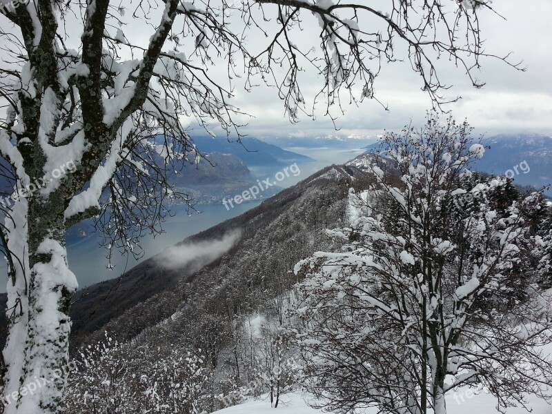 Lake Como Snow Alps Winter Government