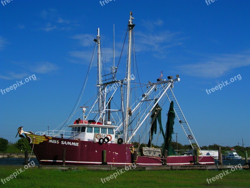 Ship Dock Harbor Fishing Boat