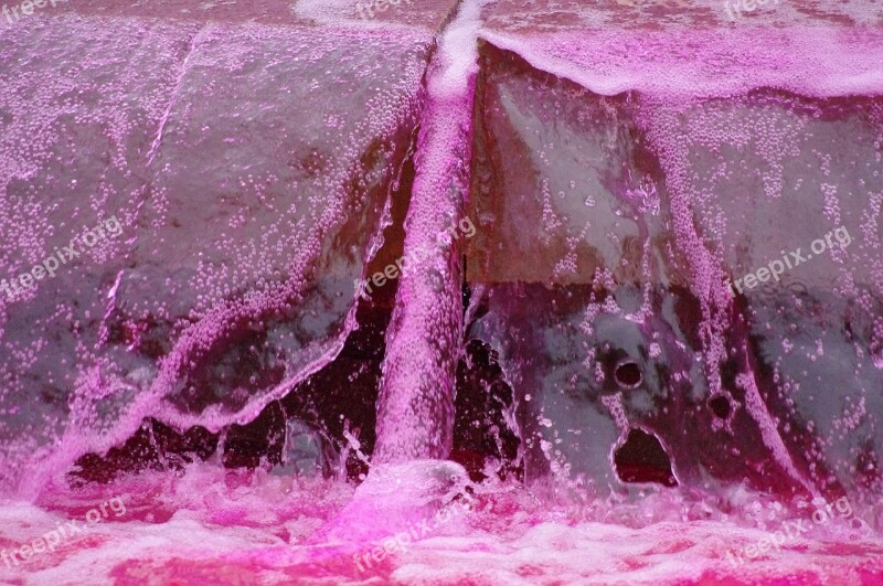 Water Flow Pink Fountain Drip