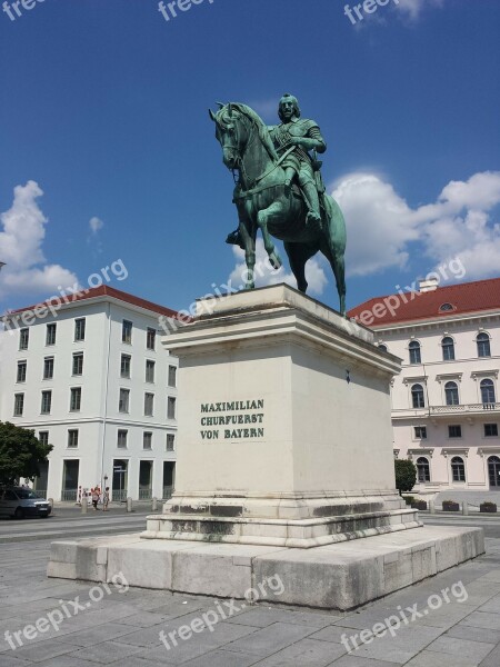 Munich Monument Statue Maximilian Monuments