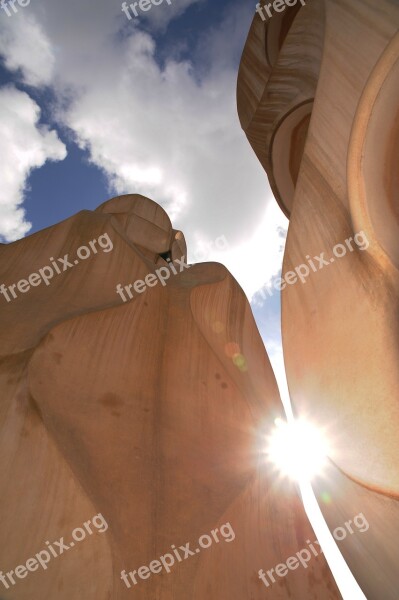 Barcelona Gaudi Casa Mila Backlighting Air Conditioning