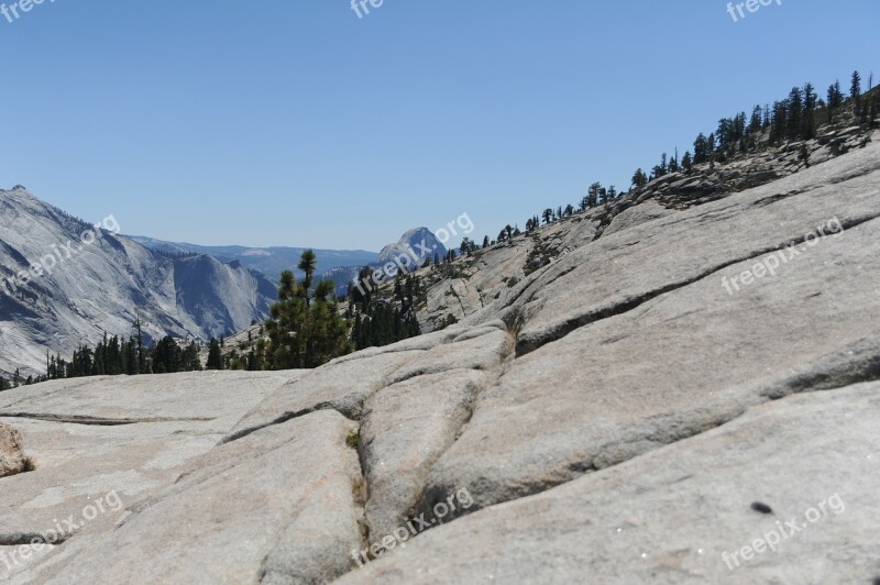 Yosemite National Park California Usa Halfdome Rock