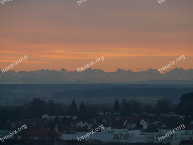 Panorama Alpine Morgenstimmung Sunrise Mountains