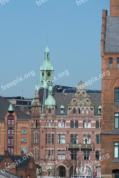 Speicherstadt Hamburg Building Brick Free Photos