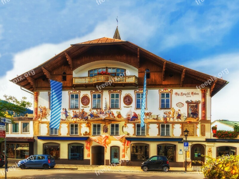 Oberammergau Bavaria Hotel Restaurant Architecture