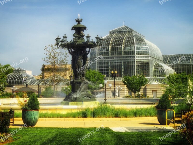 Bartholdi Fountain Washington D C Water Landmark Historic