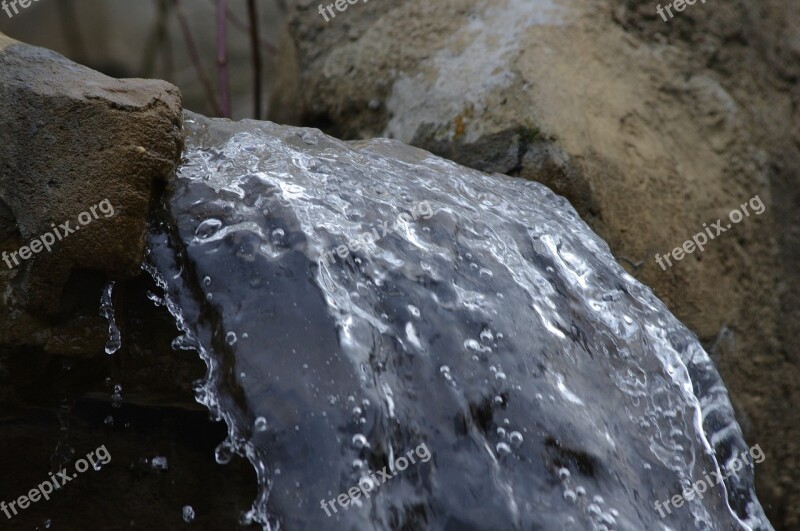 Water Flow Droplets Splash Liquid