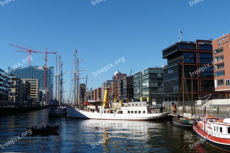 Hamburg Port Ships Germany Northern Germany