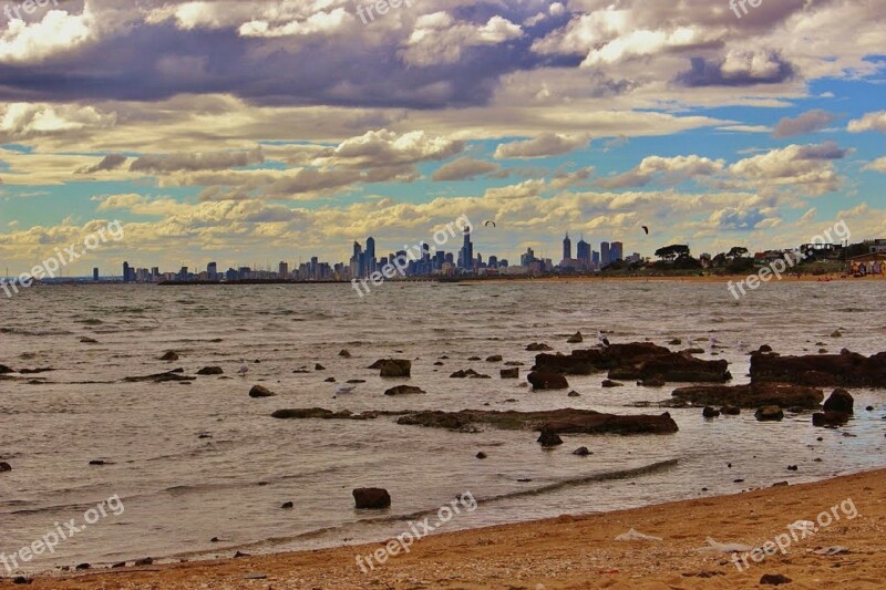 Brighton Beach Australia Seaside Sea Landscape