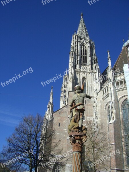 Ulm Cathedral Gothic Building Church Tower