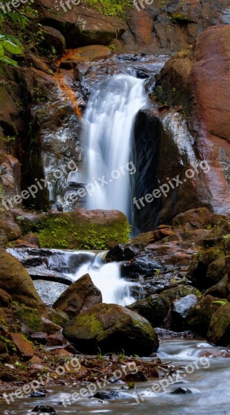 Waterfall Water Nature River Stream