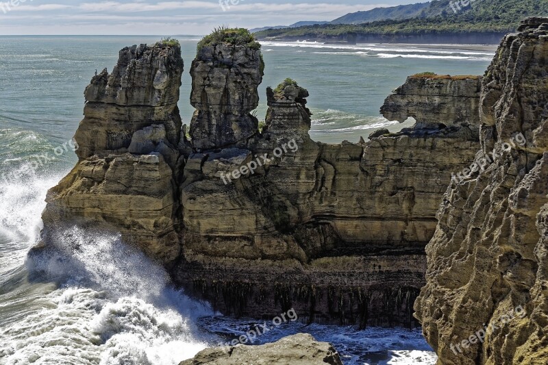 New Zealand South Island Paparoa National Park Cliff Landscape