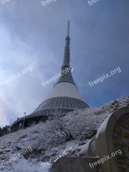 Ještěd Winter Snow Landscape View