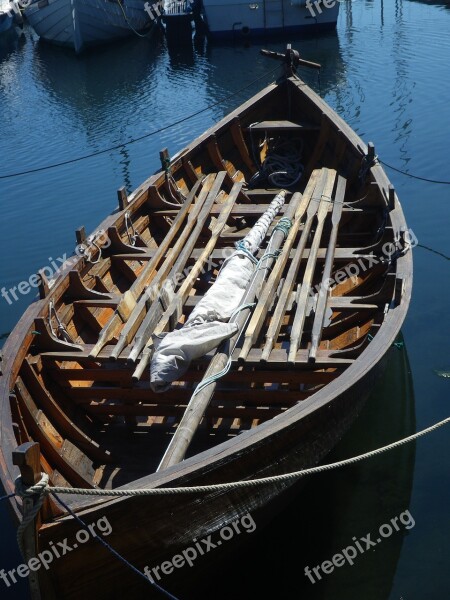 Boat Rowing Boat Helm Wood Water