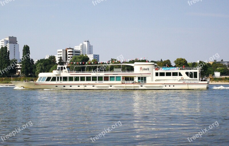 Rhine River Waters Excursion Steamer Shipping