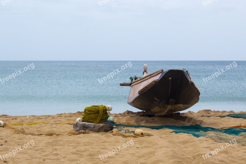 Fishing Boat Sea Ocean Sri Lanka Mullaitivu