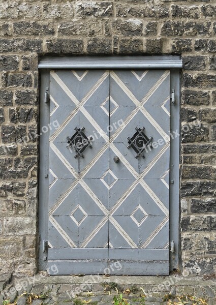 Wall Facade Door Wooden Door Brick