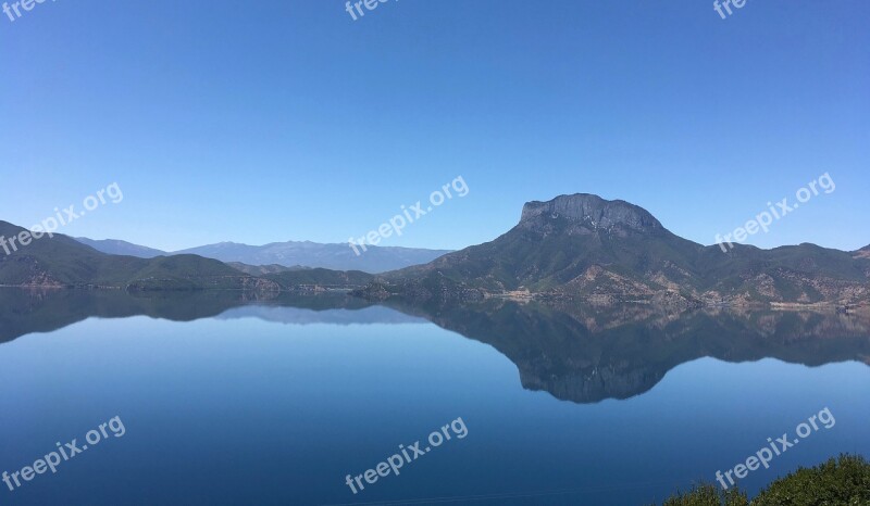 Lugu Lake Gorm Goddess Mountain Mountains Lake Water