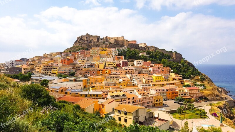 Sardinia Castelsardo Panorama City Free Photos